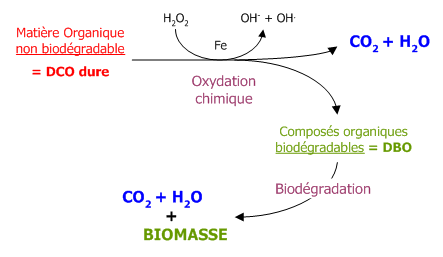 La demande chimique en oxygène ou "DCO" est la consommation en dioxygène par les oxydants chimiques forts pour oxyder les substances organiques et minérales de l'eau